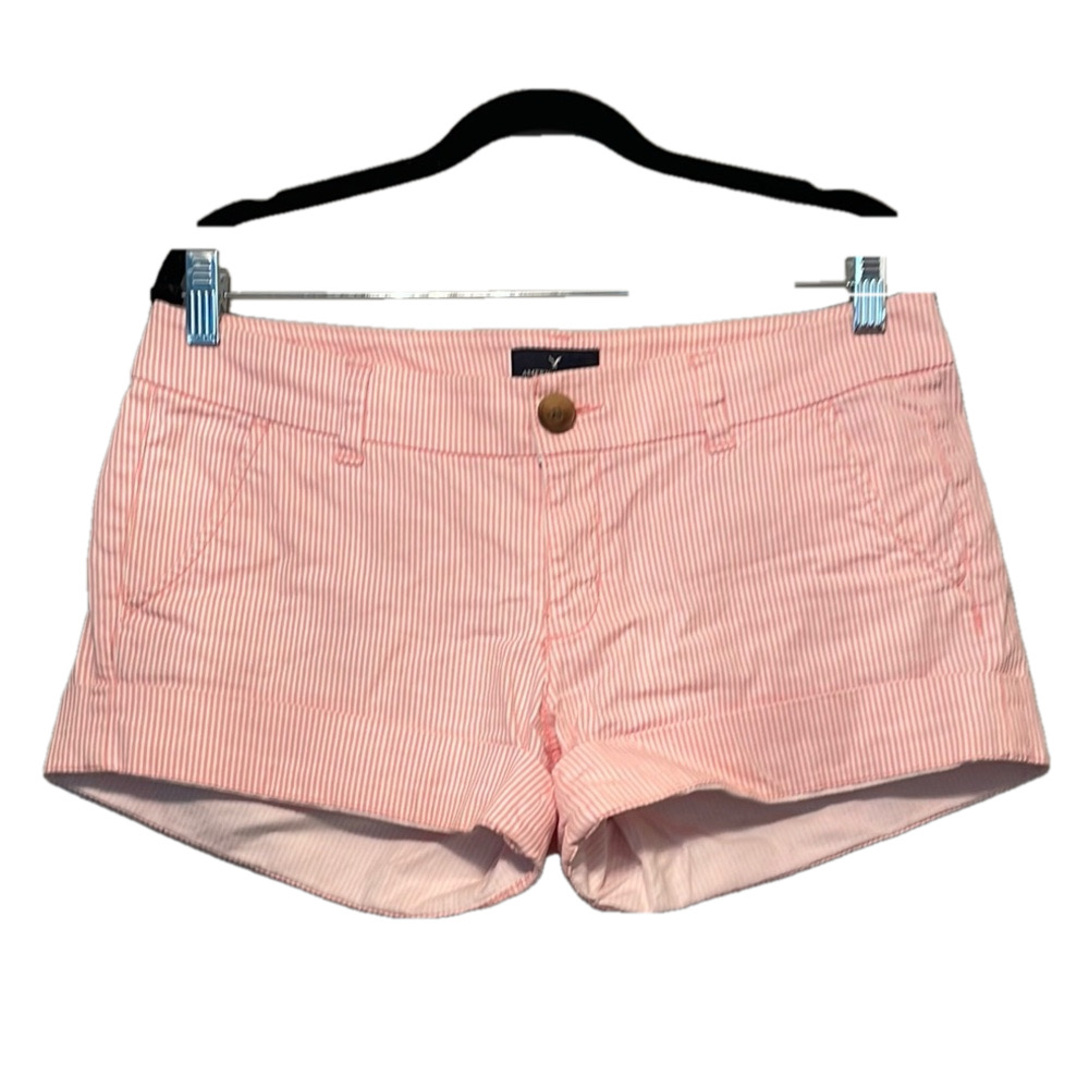 American Eagle Outfitters High Waist Pink Shorts with Cuffed Hem